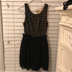 Gianni Bini Black mini lace dress